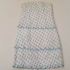 EUC Lilly Pulitzer Strapless Cotton Eyelet Dress